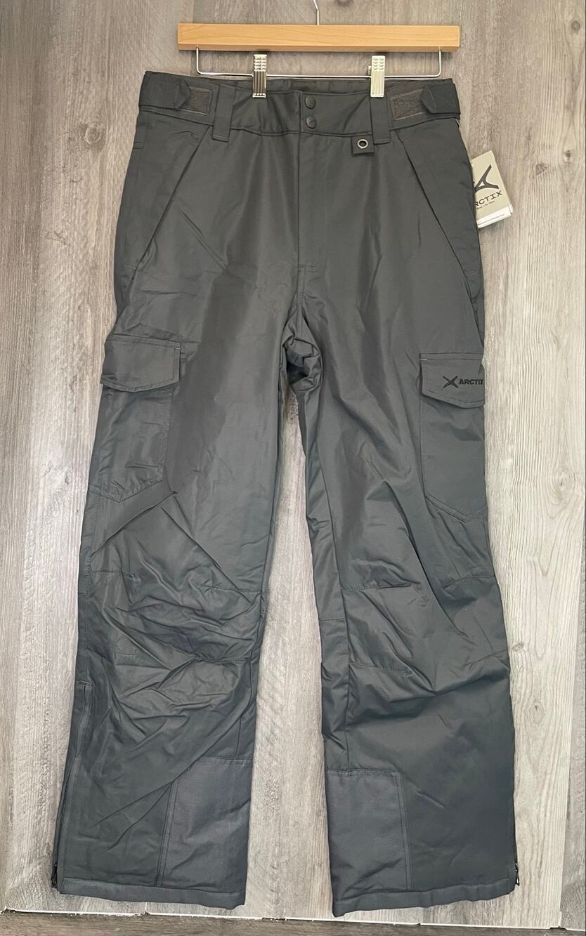 Arctix Men’s S 29-30W 32L Insulated Snow Ski Cargo Pants Charcoal NWT